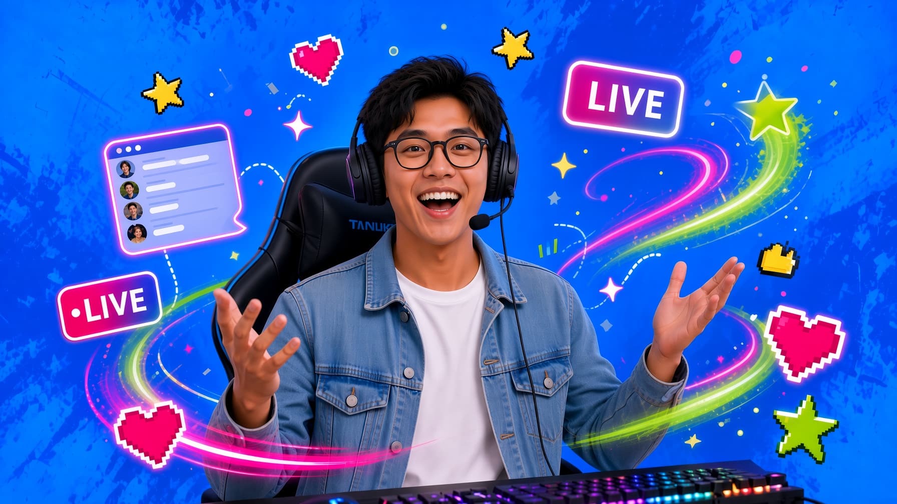 A creator hosting a live community challenge
