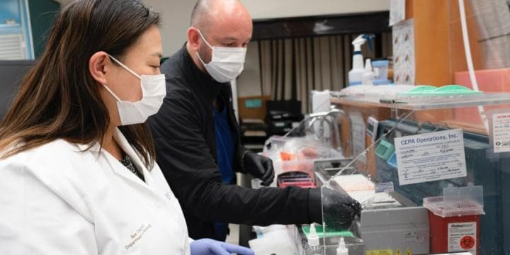 Researchers at work in a City of Hope lab