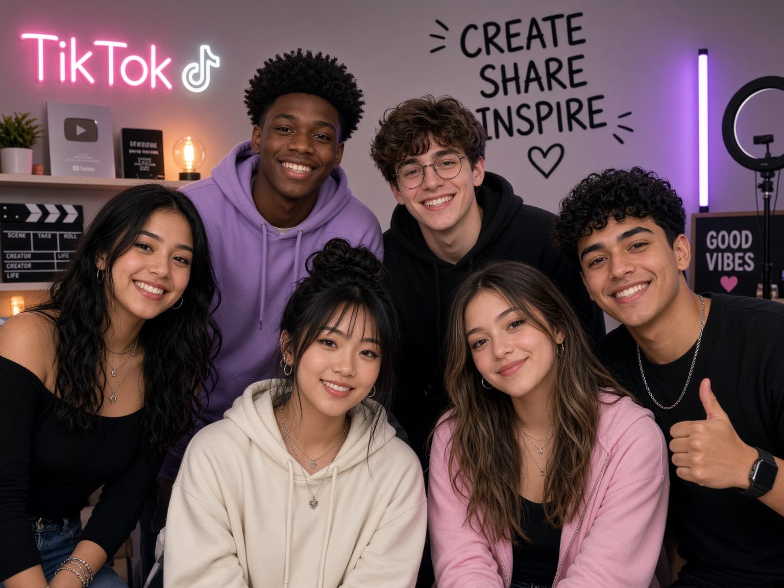 A creator squad filming together