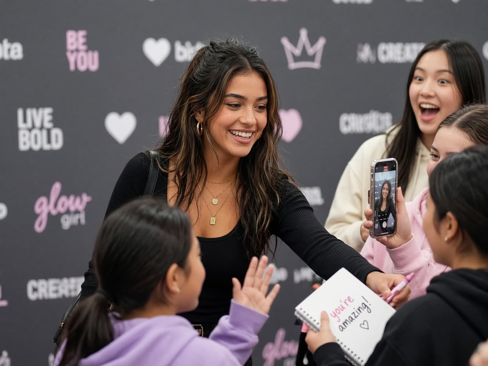 A creator meeting fans