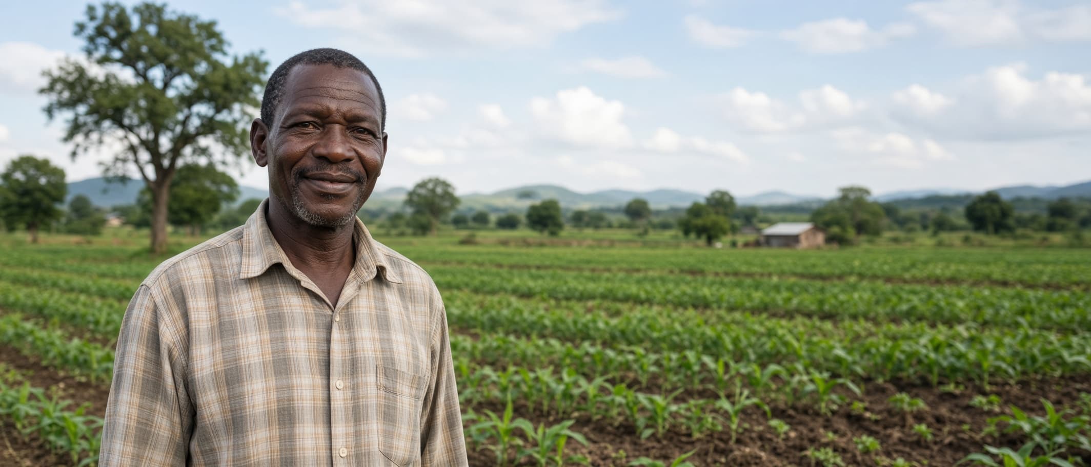 A farmer in a field supported by the program