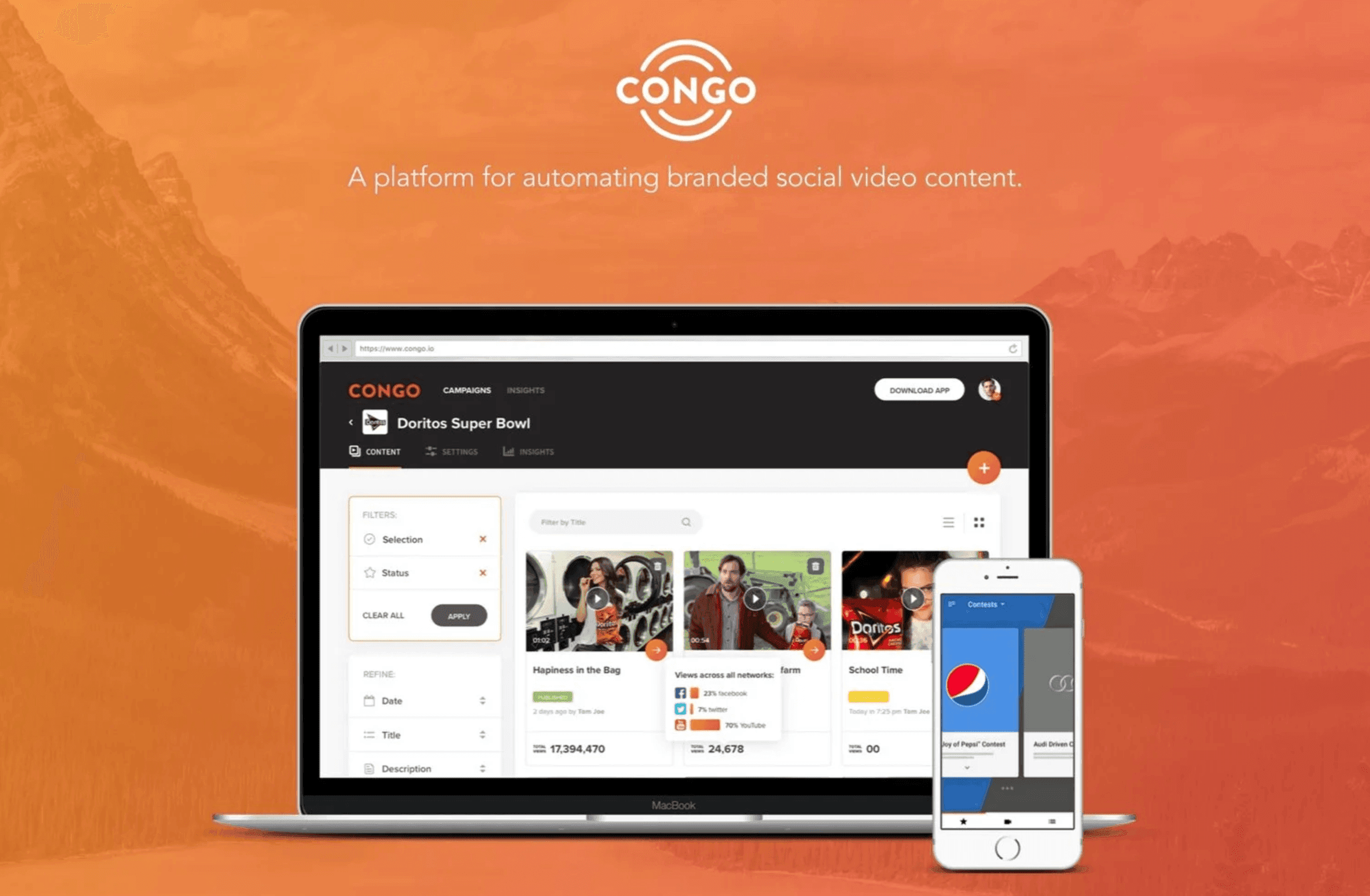 Congo, an early platform for automating branded social video content